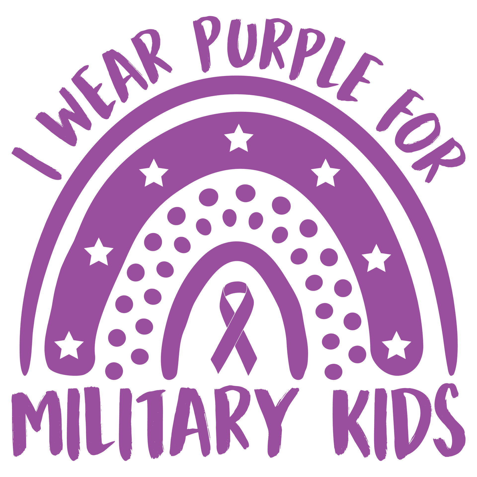 I wear purple for military kids happy purple day 25408863 Vector Art at