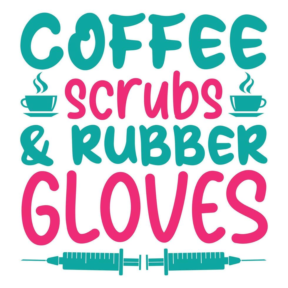 Coffee scrubs and rubber gloves vector