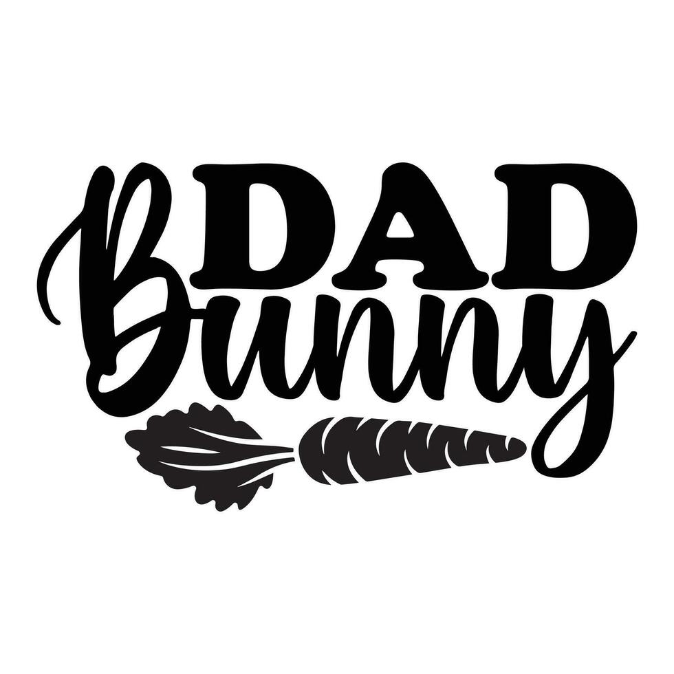 Dad bunny happy father's day vector