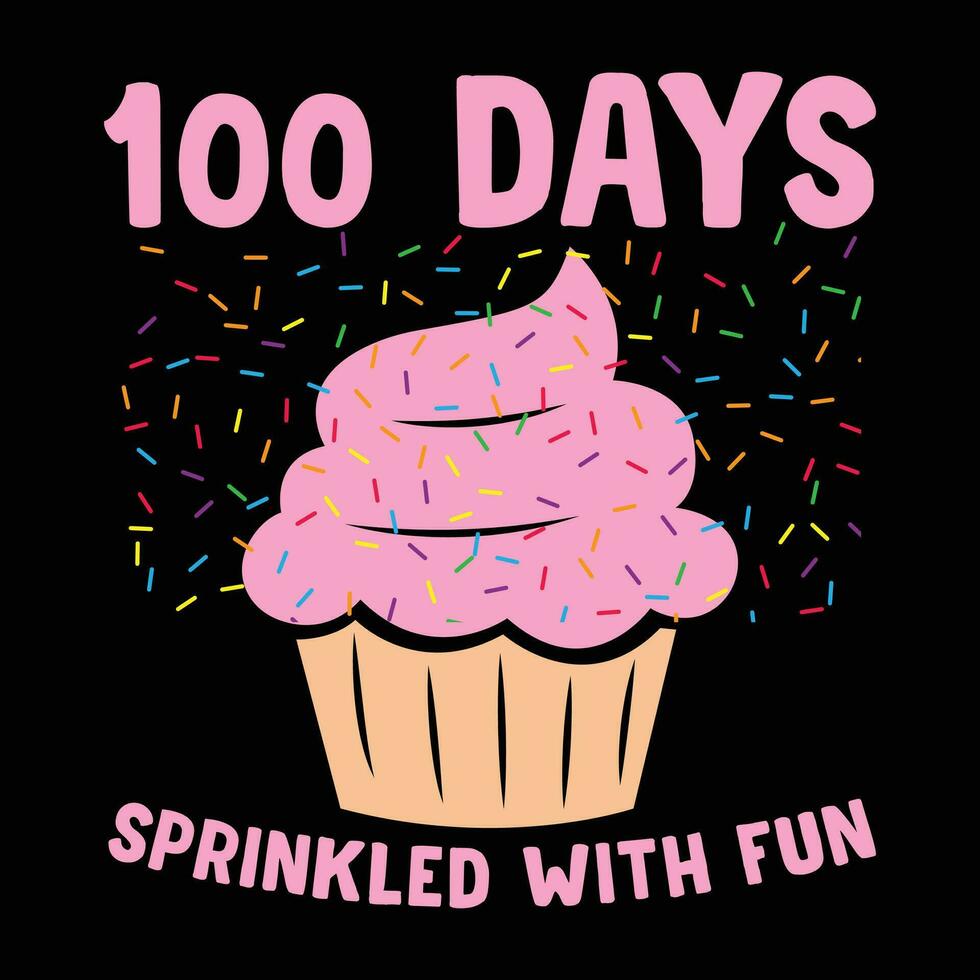 100 days sprinkled with fun back to School vector
