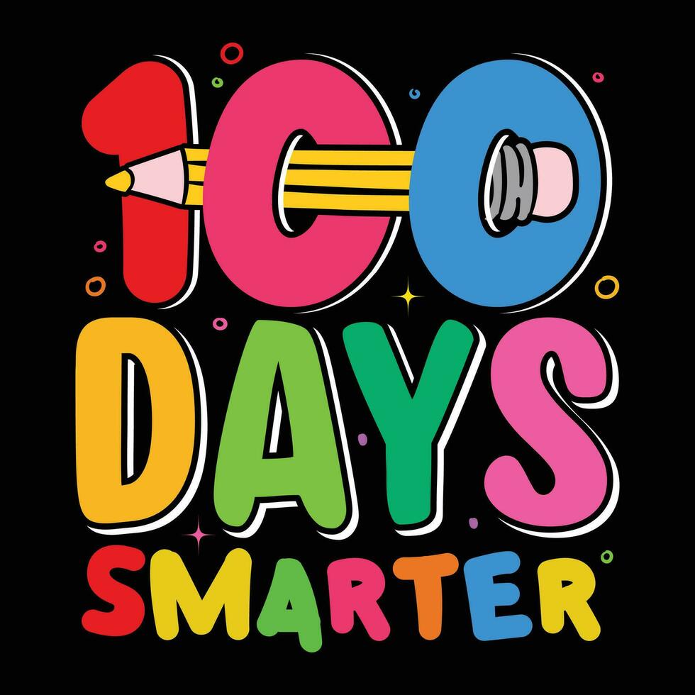 100 Days smarter back to School vector