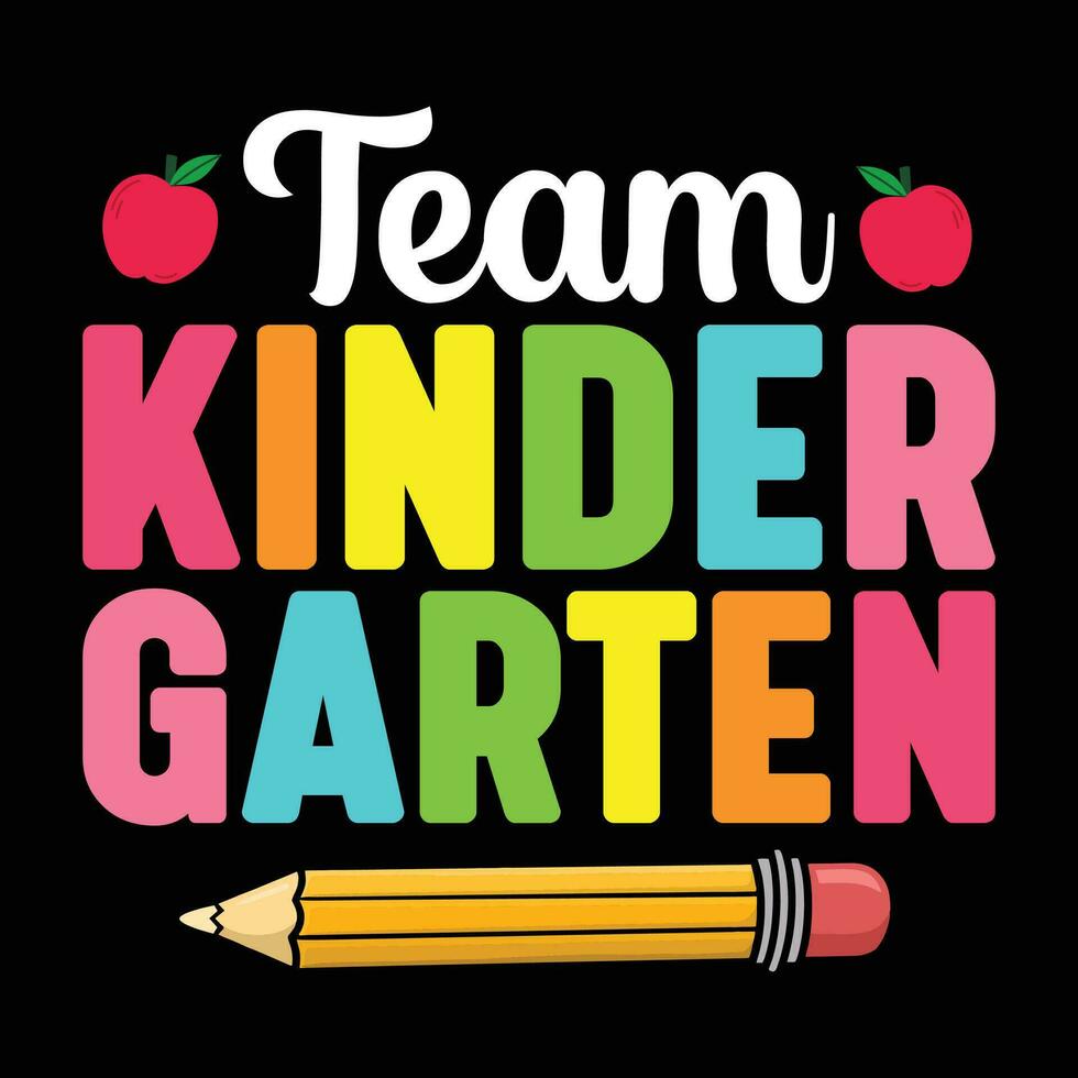 Team kindergarten back to School vector
