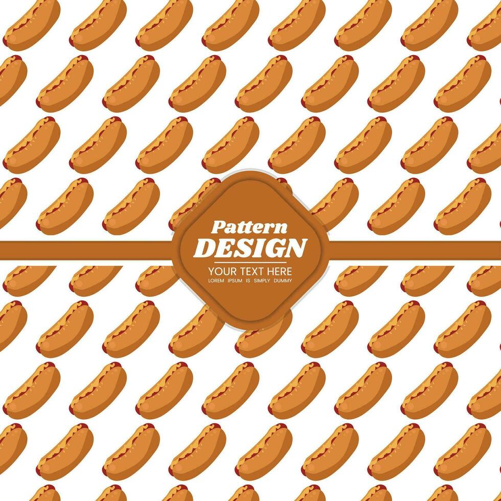 Fast food seamless pattern with vector icons Restaurant menu background, tasty unhealthy lunch