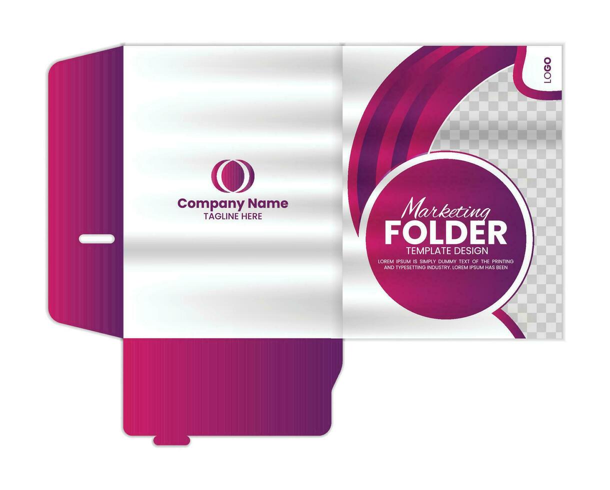 Presentation folder template design, Folder design vector