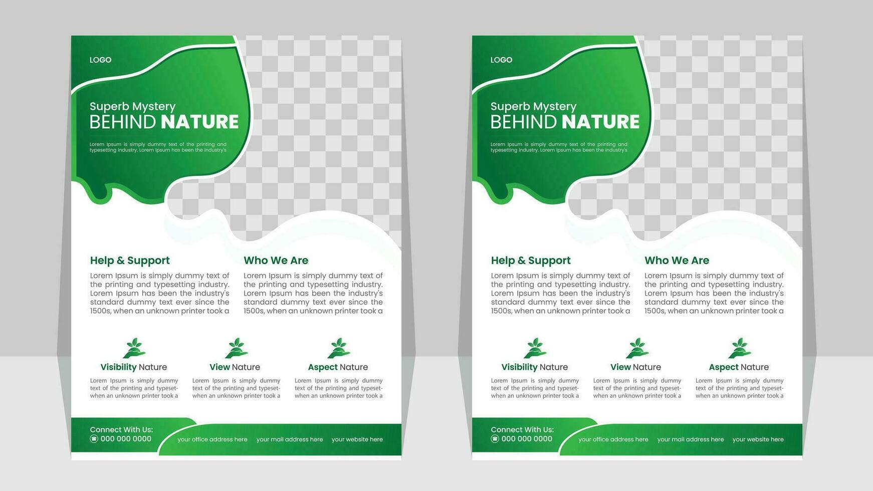 Business Flyer Template with Mockup Pro Vector