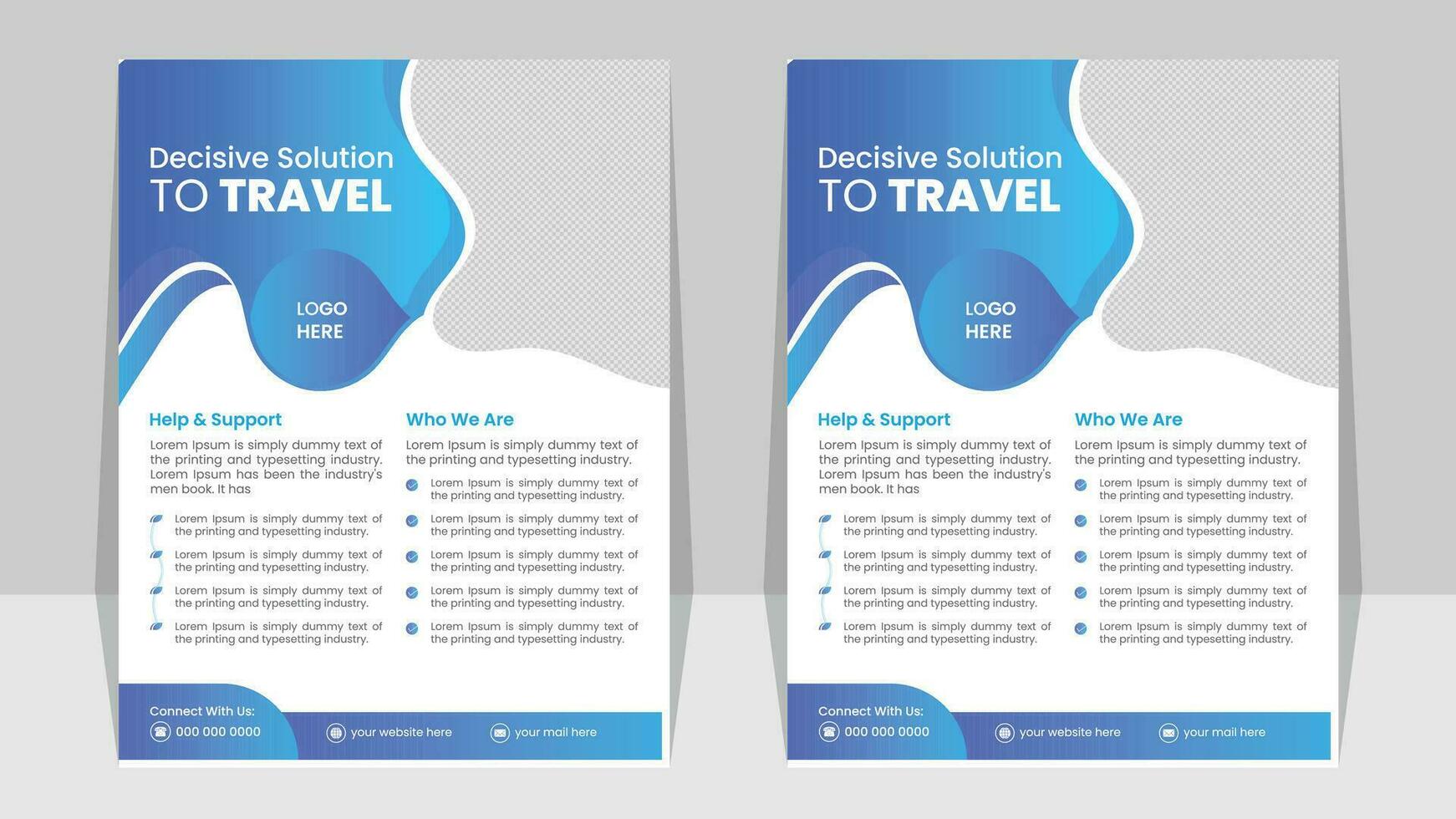 Business Flyer Template with Mockup Pro Vector