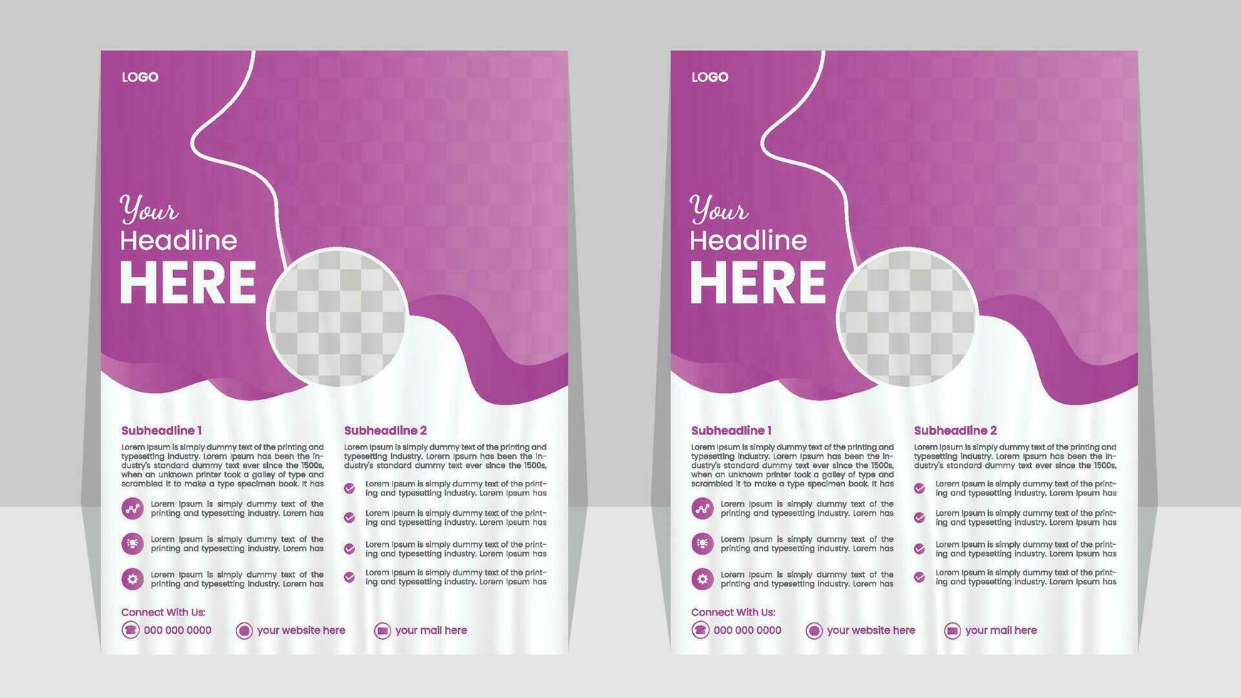 Flyer Design Templates for Professional Creative Business Pro Vector