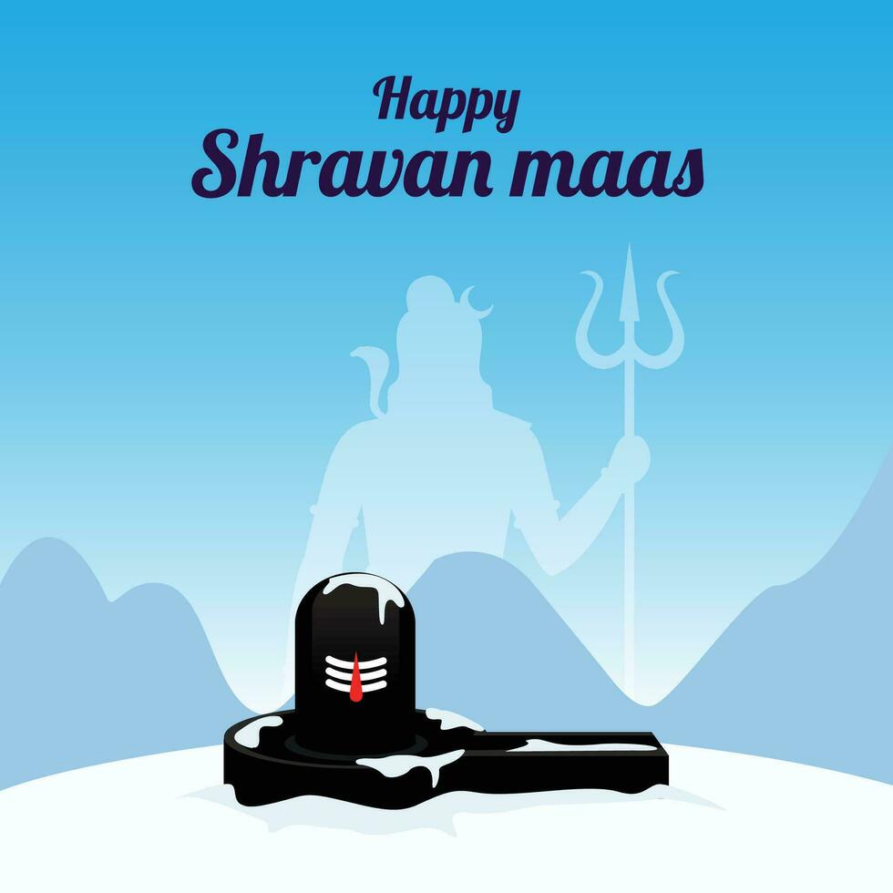 Happy shravan mass creative background vector
