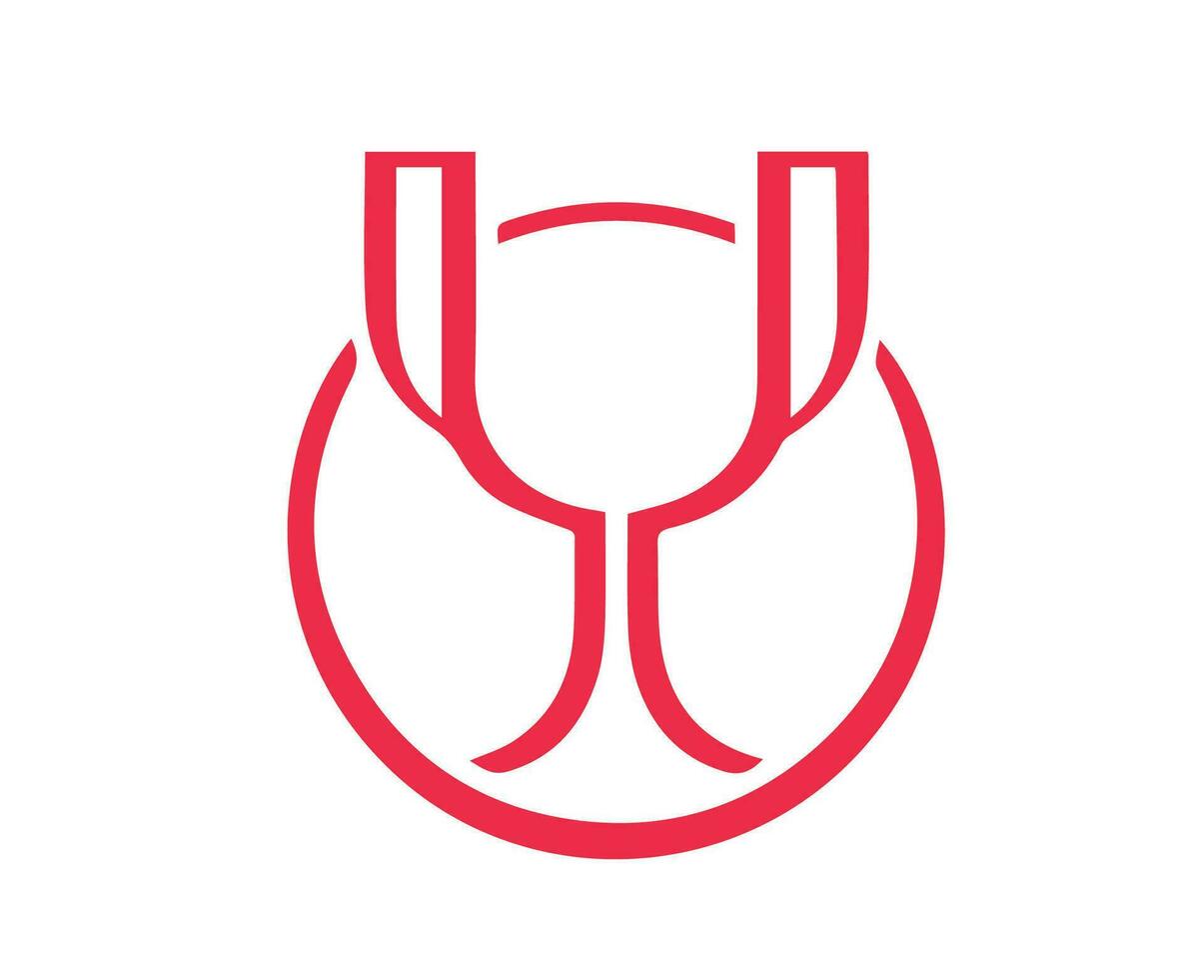 Copa Del Rey Logo Red Symbol Abstract Design Vector Illustration