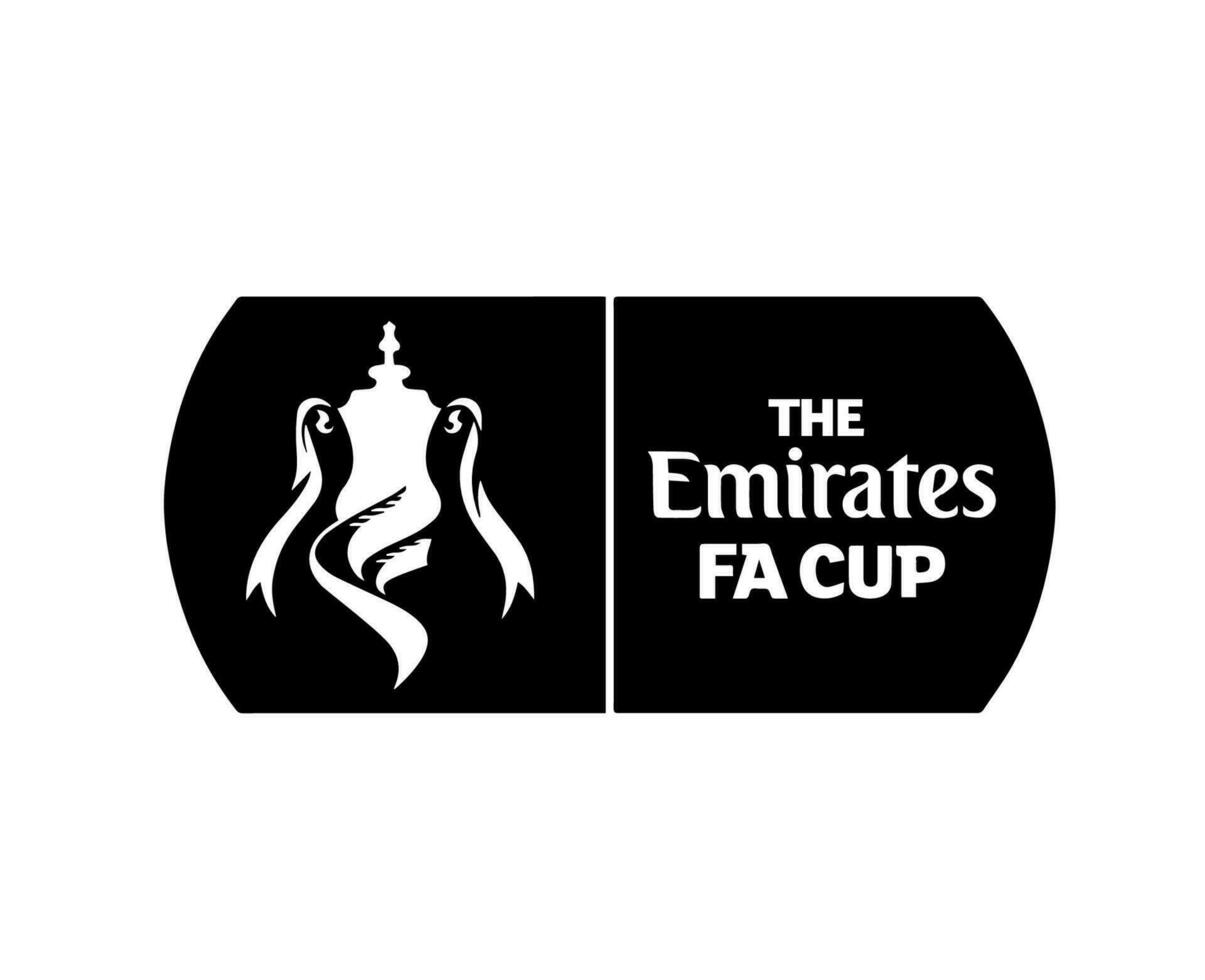 The Emirates Fa Cup Logo Black Symbol Abstract Design Vector Illustration