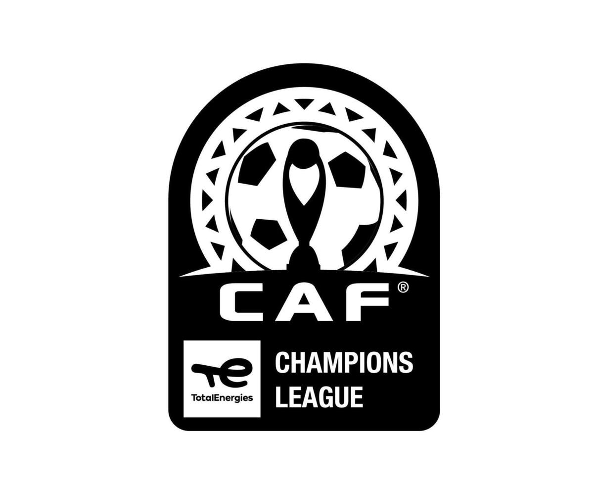 Champions Ligue Logo Black Symbol Football African Abstract Design