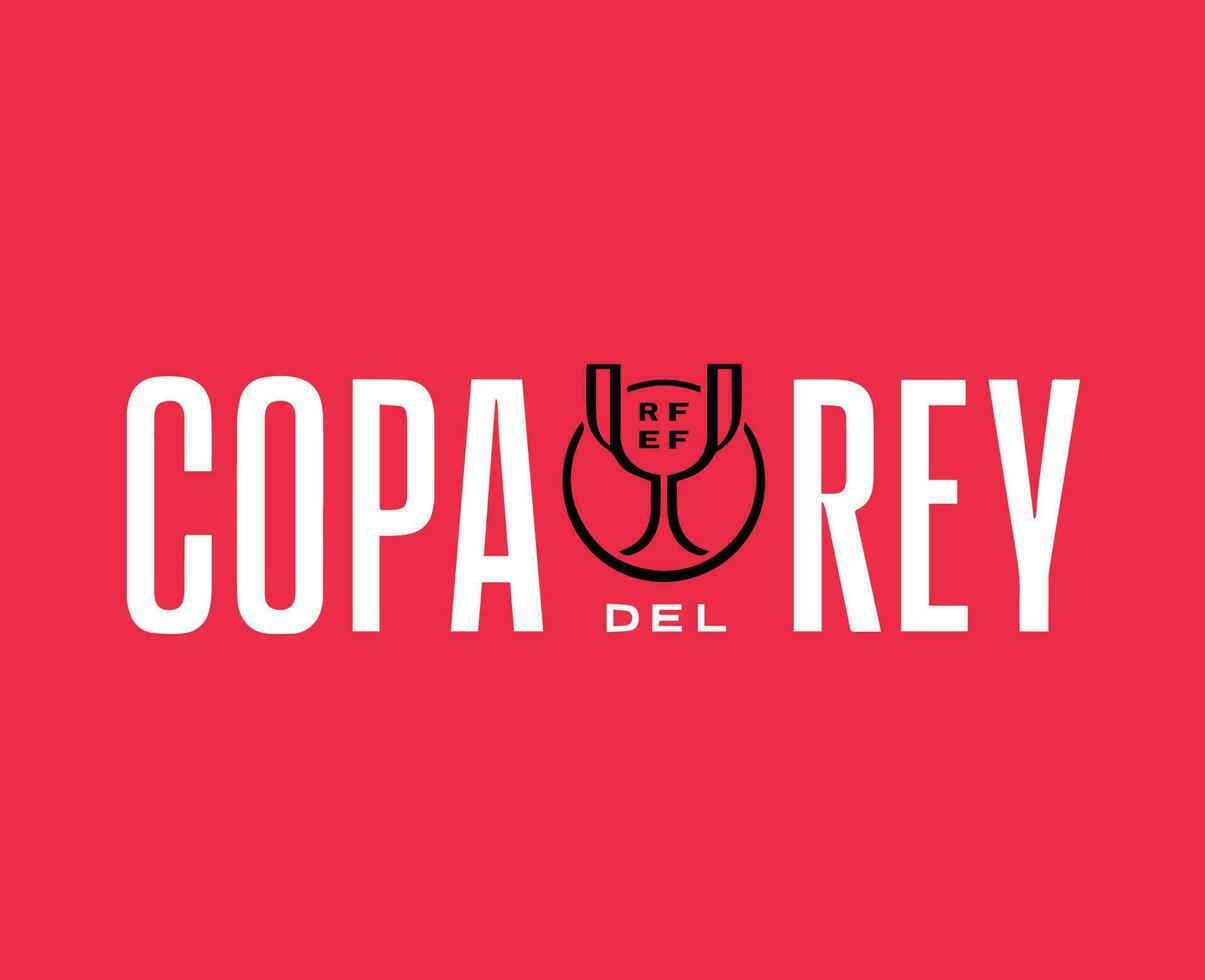 Copa Del Rey Symbol Logo Abstract Design Vector Illustration With Red Background