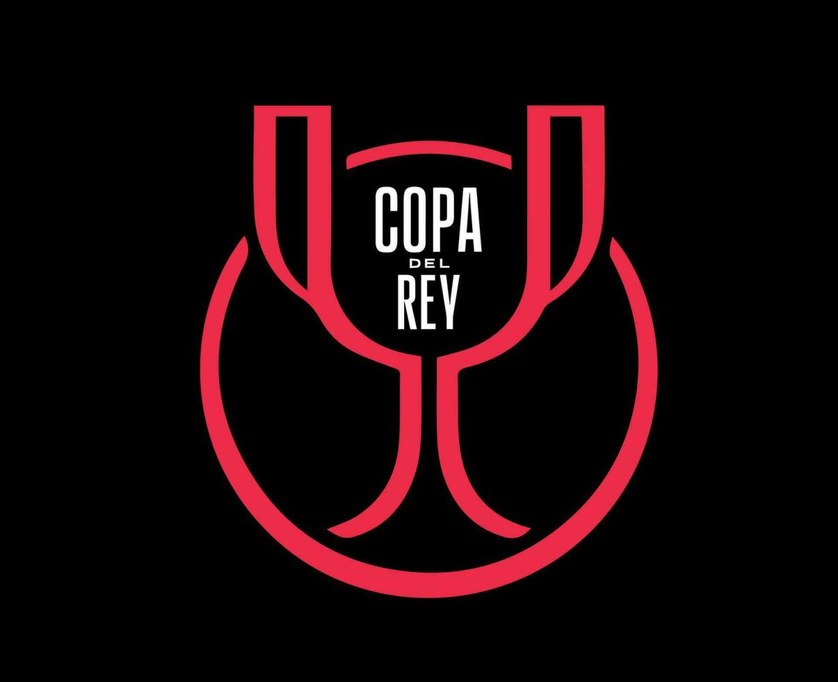 copa del rey logo con nombre símbolo resumen diseño vector ilustración con negro antecedentes