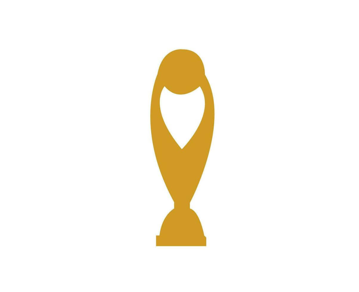 Champions League Trophy Logo Gold Symbol Football African Abstract Design Vector Illustration