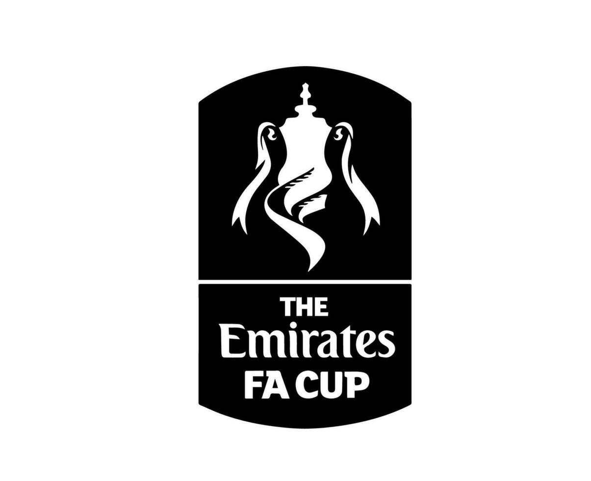The Emirates Fa Cup Symbol Black Logo Abstract Design Vector Illustration