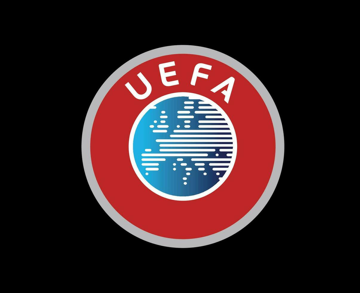 uefa logo símbolo resumen diseño vector ilustración con negro antecedentes