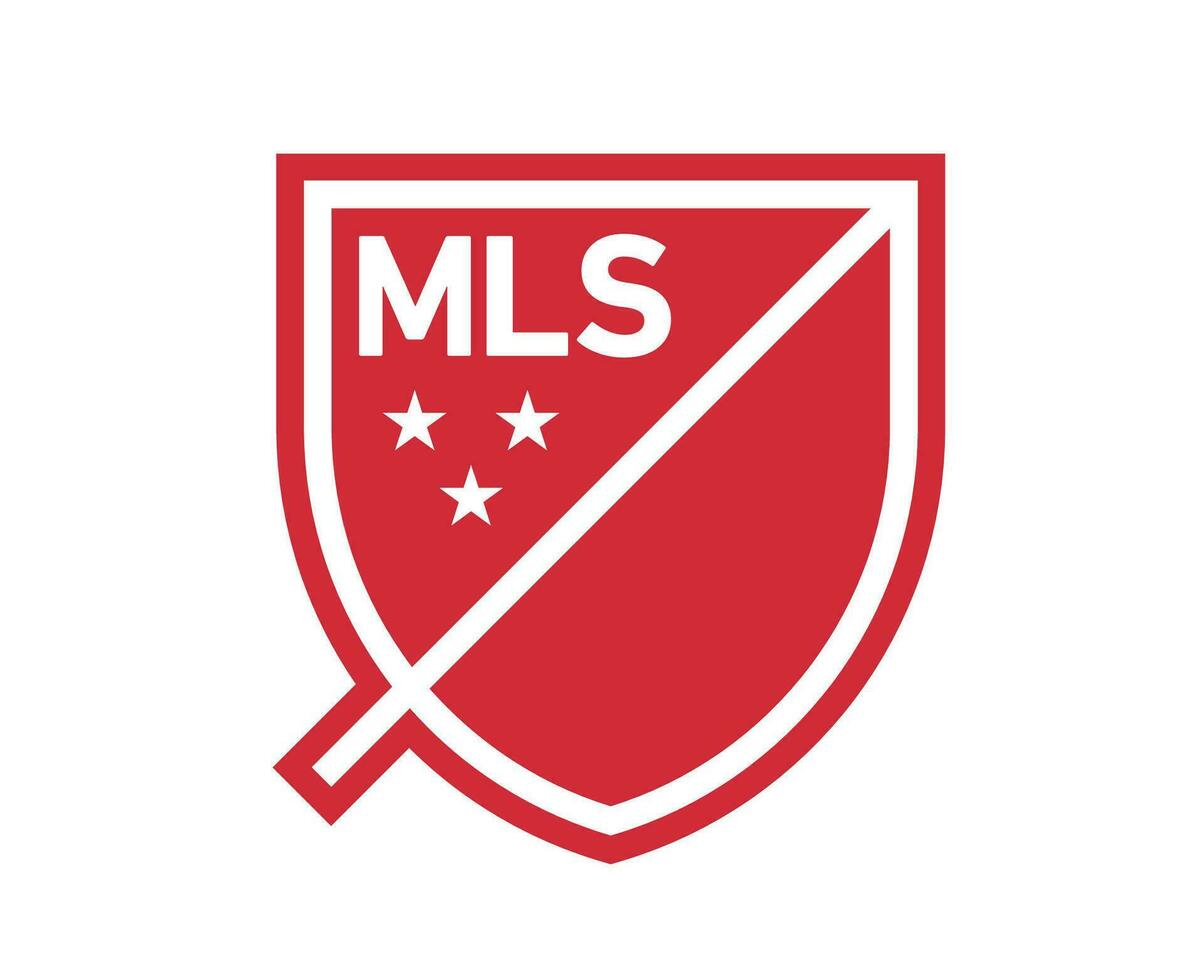 Mls USA Football Logo Red Symbol Abstract Design Vector Illustration