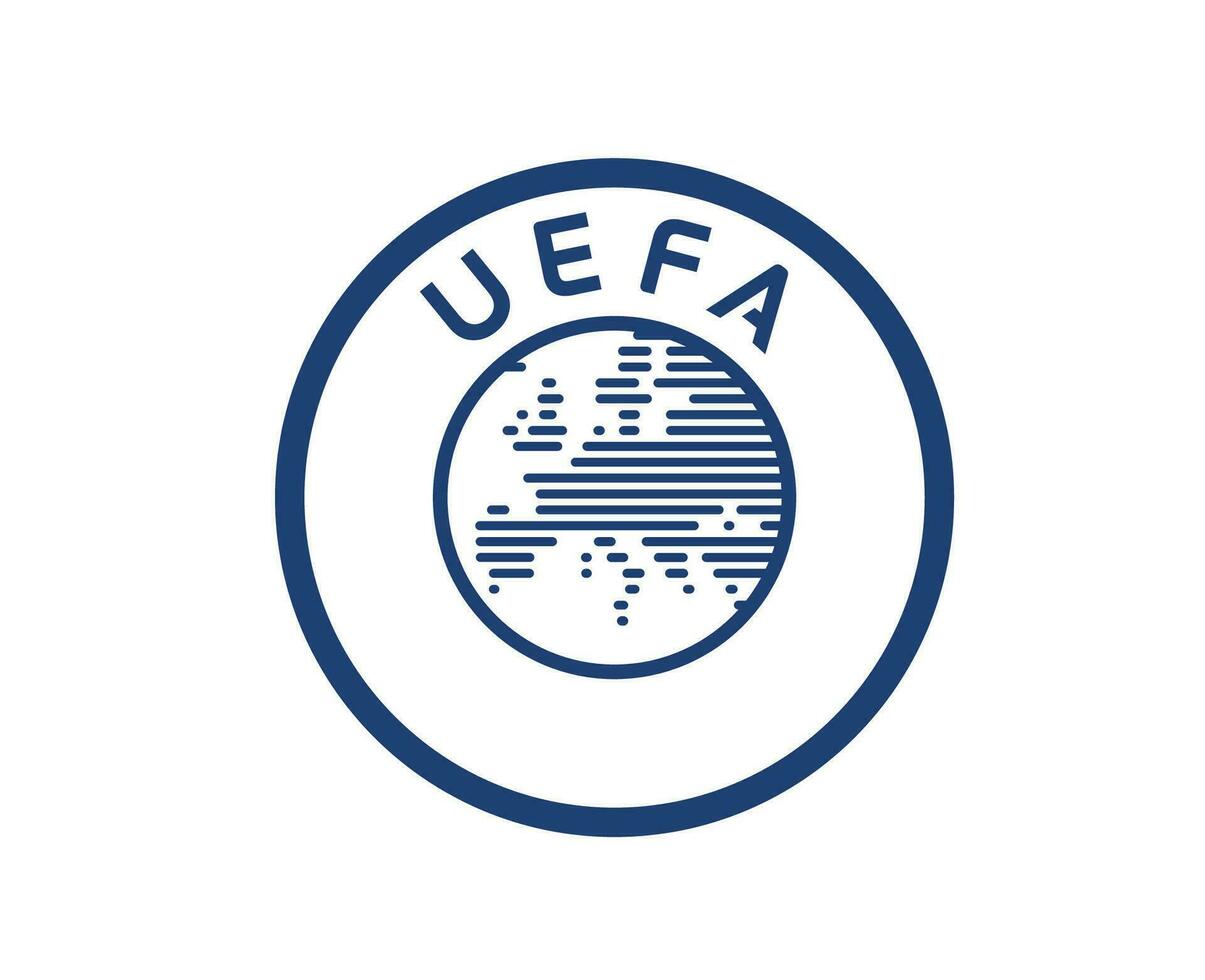 uefa logo símbolo azul resumen diseño vector ilustración