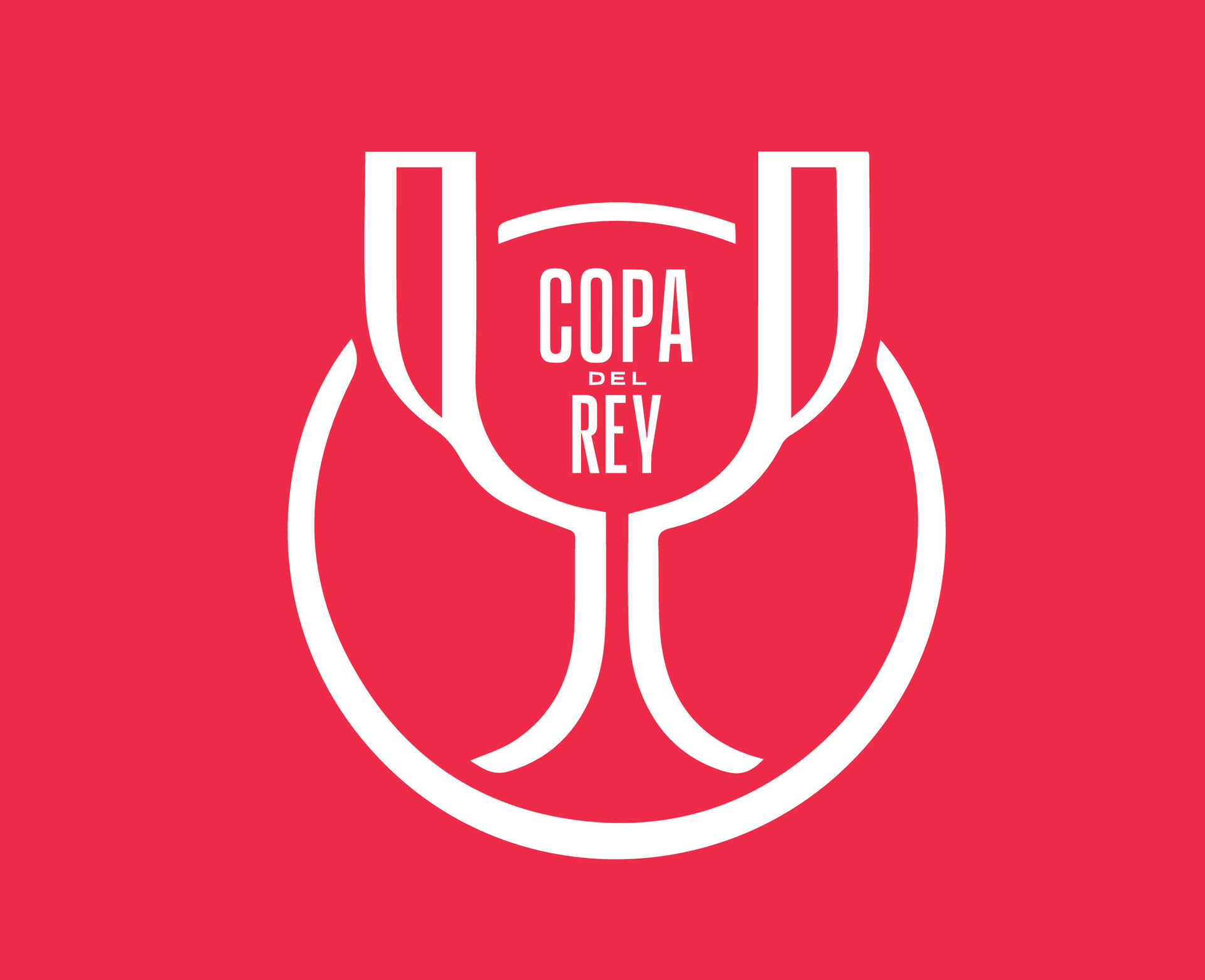 Copa Del Rey Logo With Name White Symbol Abstract Design Vector