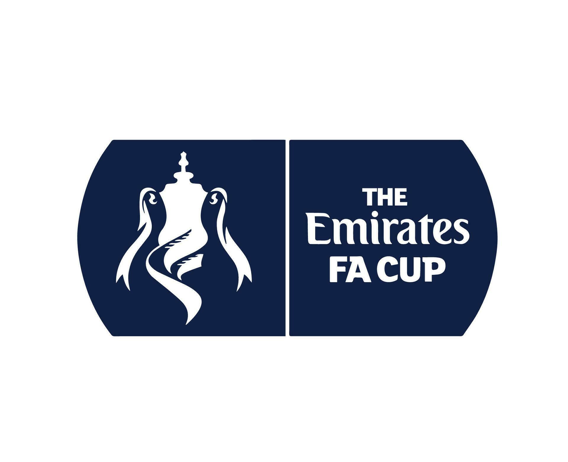 The Emirates Fa Cup Logo Blue Symbol Abstract Design Vector