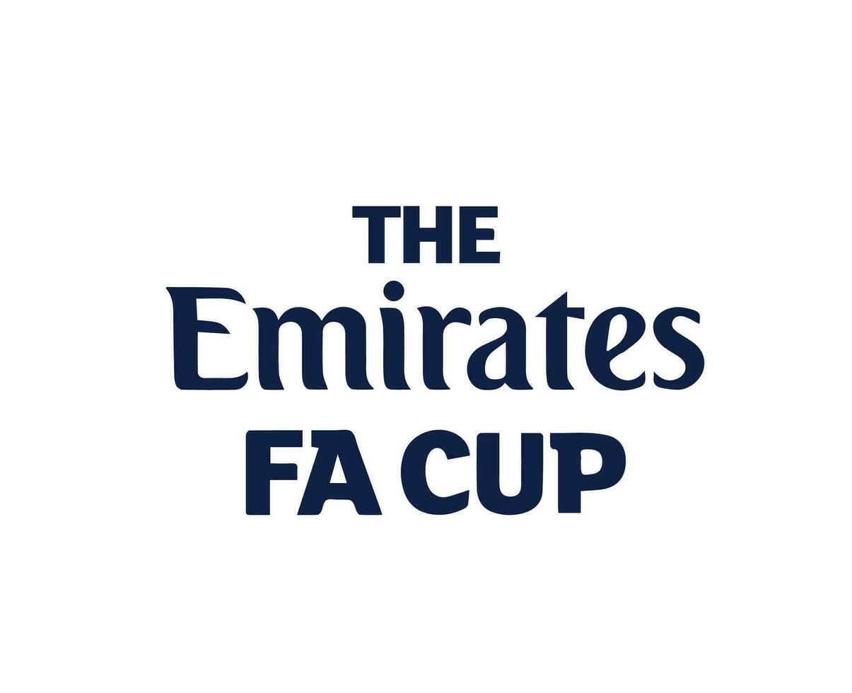 The Emirates Fa Cup Logo Name Blue Symbol Abstract Design Vector Illustration