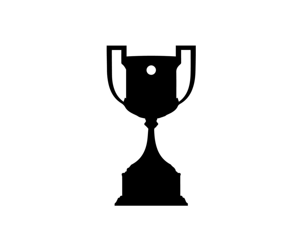 Copa Del Rey Trophy Logo Black Symbol Abstract Design Vector