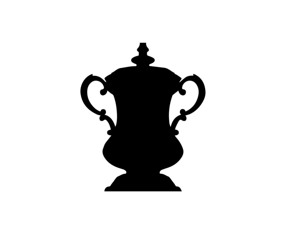 Emirates Fa Cup Trophy Logo Black Symbol Abstract Design Vector Illustration