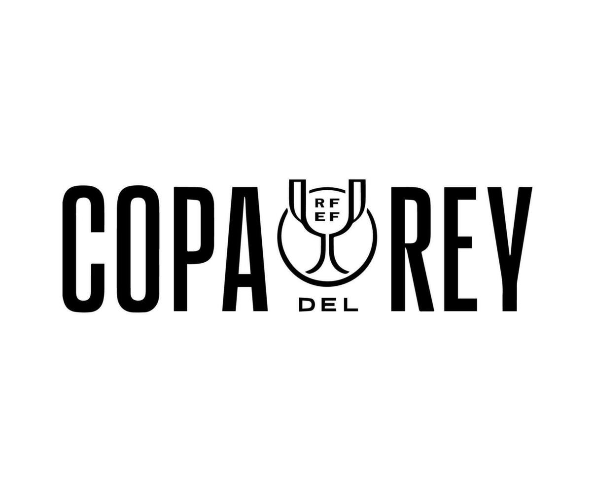 copa del rey símbolo negro logo resumen diseño vector ilustración