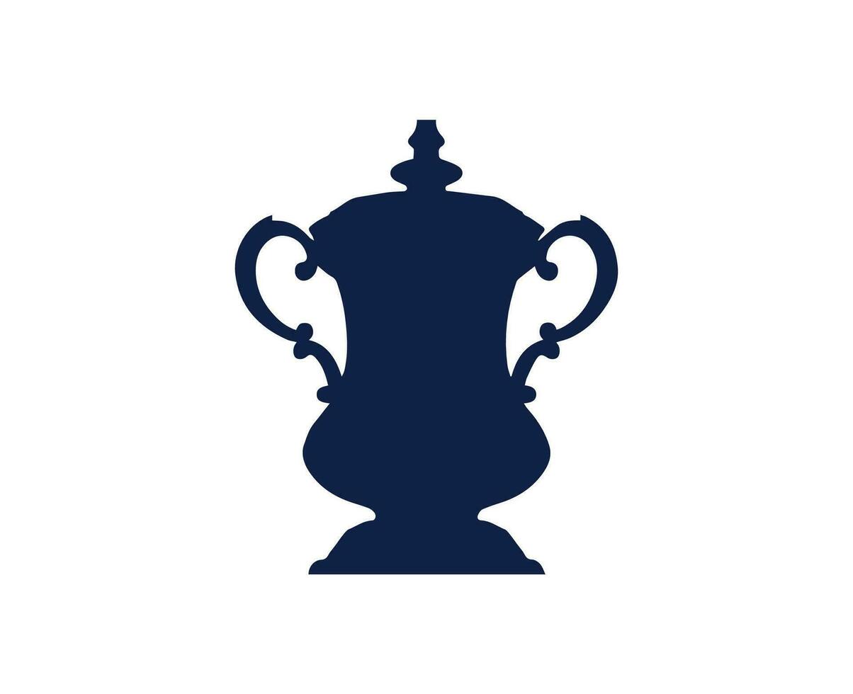 Emirates Fa Cup Trophy Logo Blue Symbol Abstract Design Vector Illustration