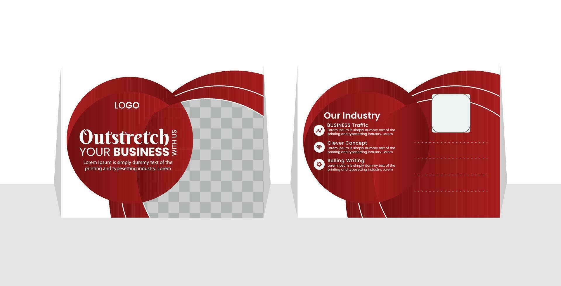 Corporate postcard design template. amazing and modern postcard design. stylish corporate postcard design vector