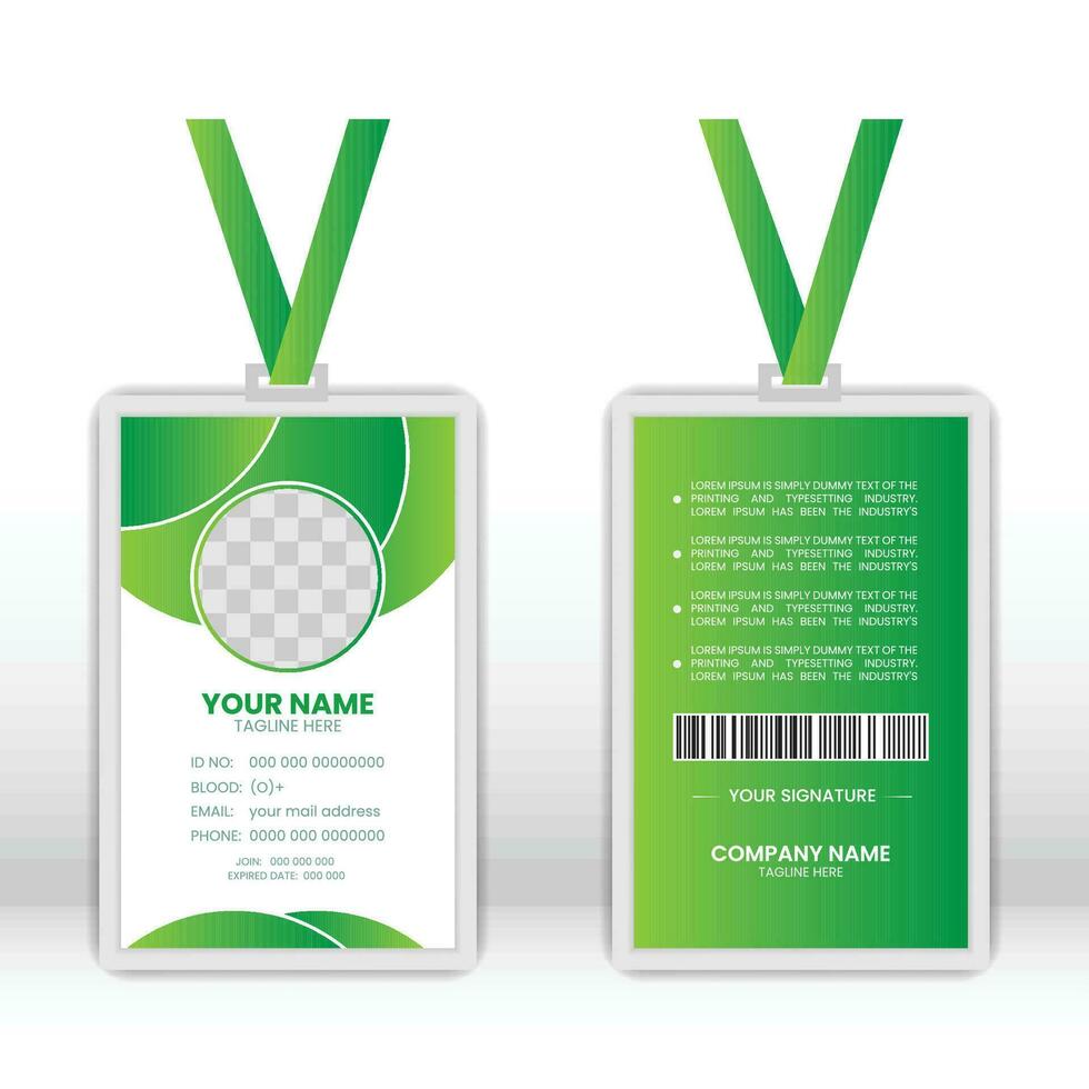 ID Card Template .Office Id card. Employee Id card for your company vector
