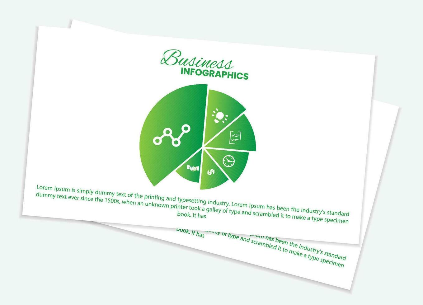 Business data visualization. vector