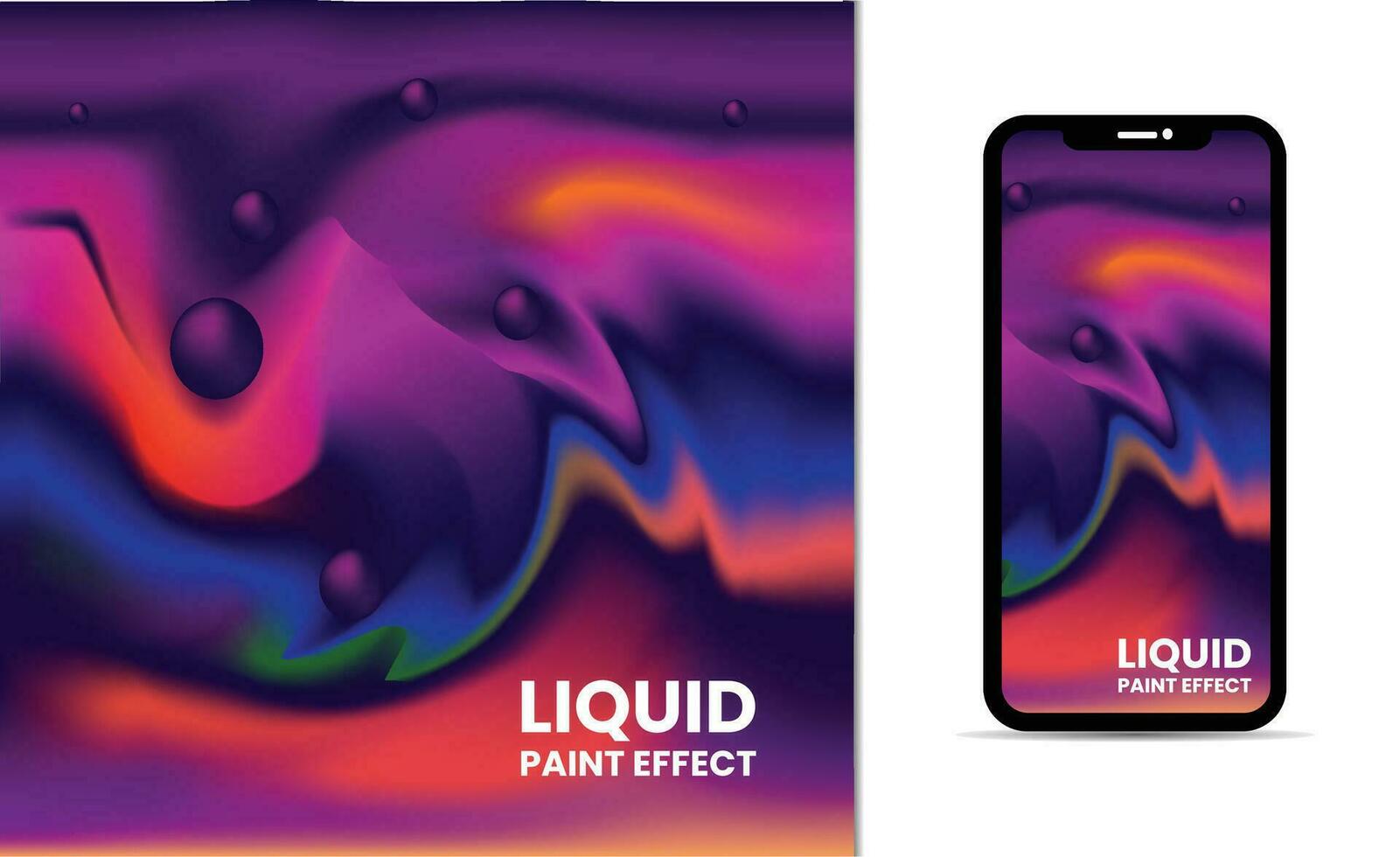liquid wavy shapes futuristic banner. Glowing retro waves vector background