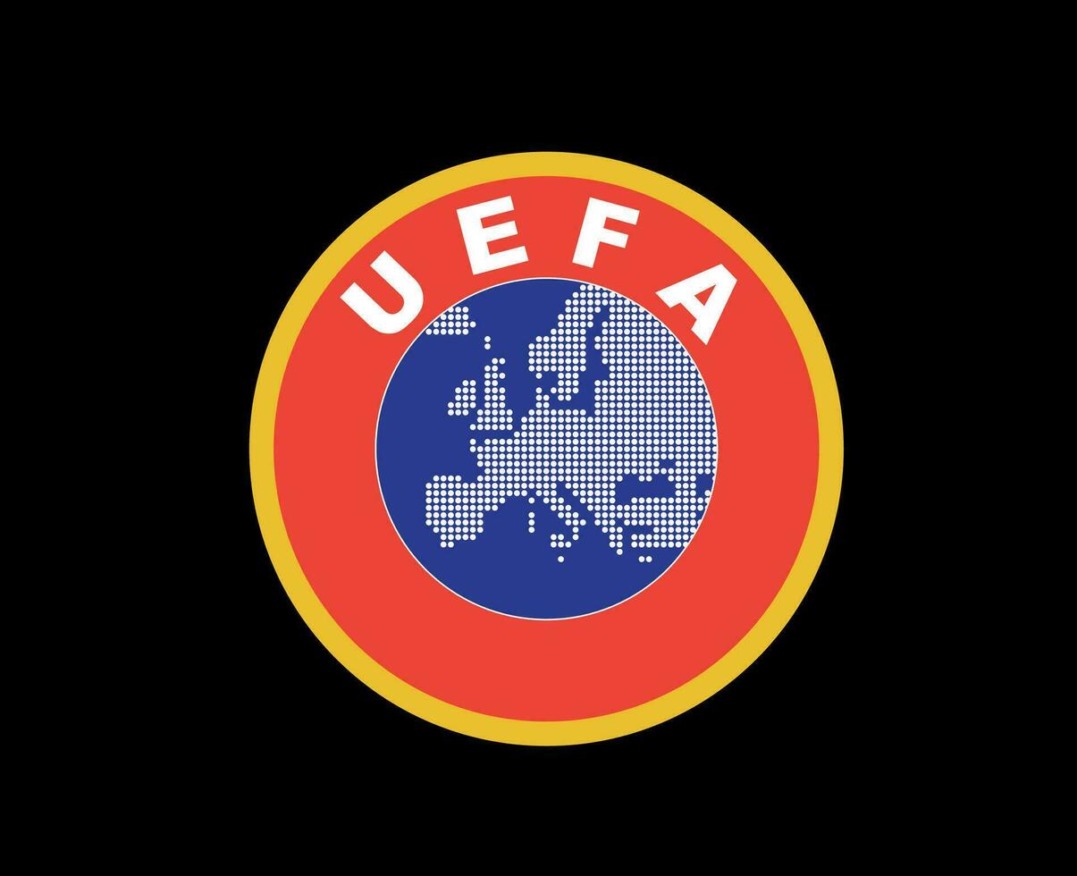 uefa Europa logo símbolo resumen diseño vector ilustración con negro antecedentes