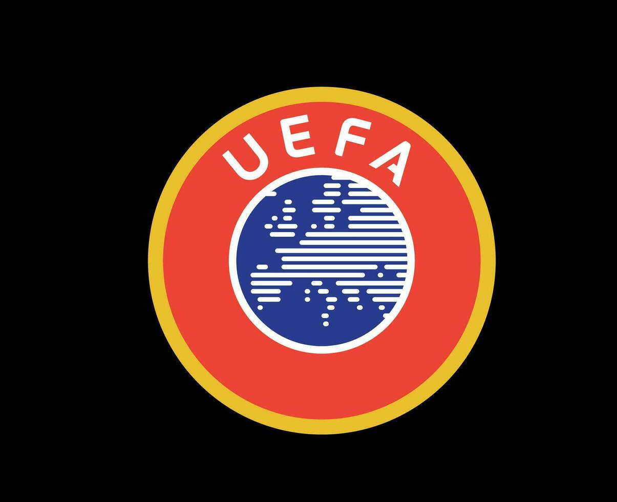Uefa Logo Symbol Abstract Design Vector Illustration With Black Background