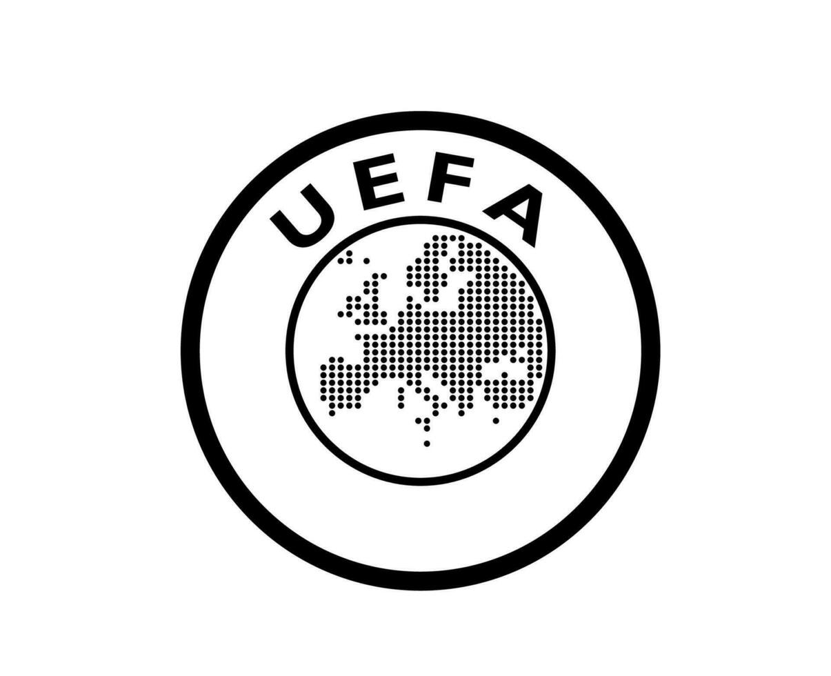 Uefa Europe Logo Black Symbol Abstract Design Vector Illustration