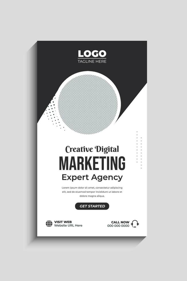 Digital Marketing Agency Social Media Story Template vector