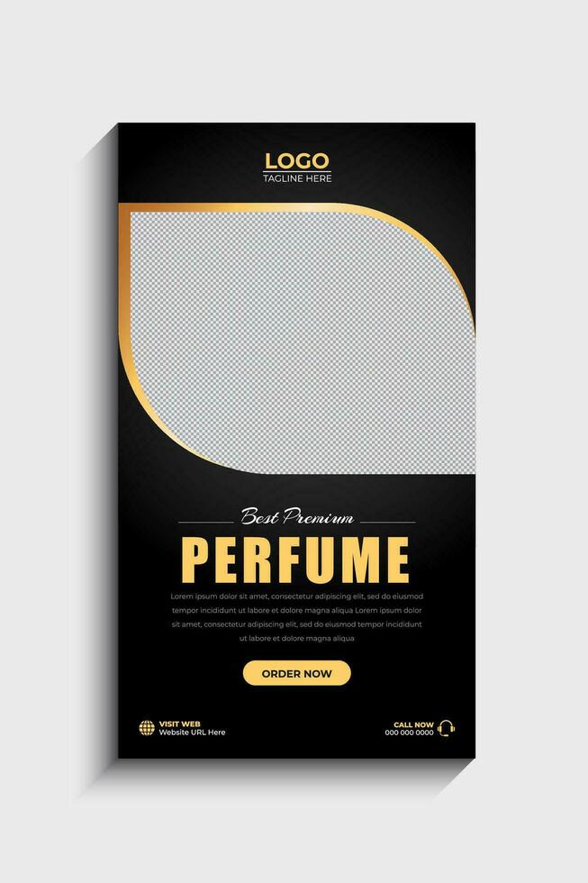 Elegant Perfume or Fragrance Social Media Story Template vector