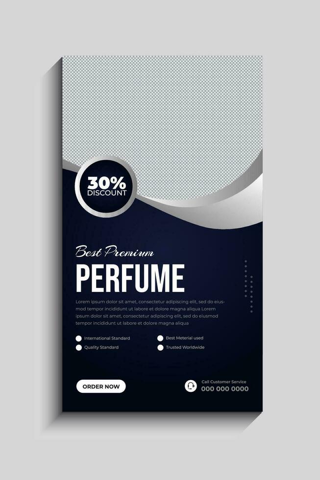 Elegant Perfume or Fragrance Social Media Story Template vector