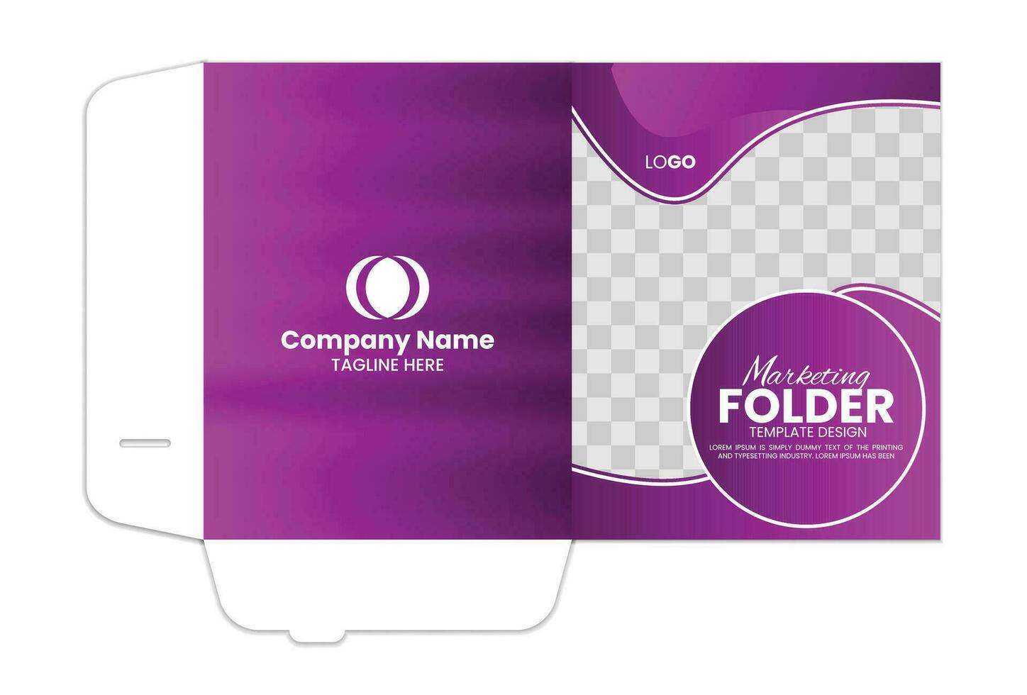 Presentation folder template design, Folder design vector