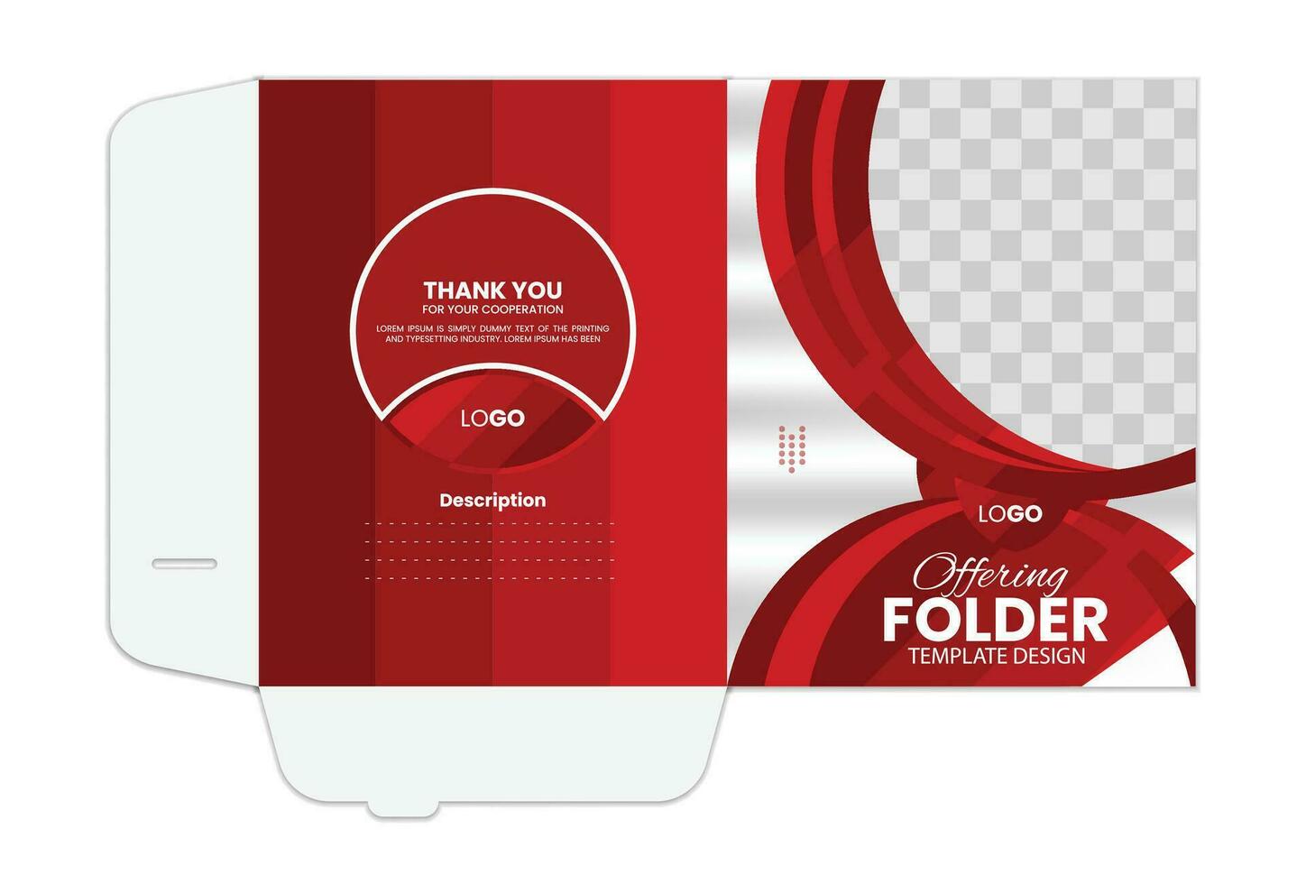 Presentation folder template design, Folder design vector