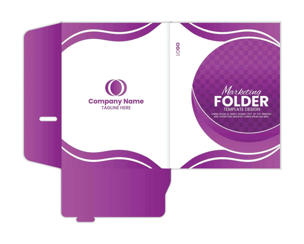 Presentation folder template design, Folder design vector