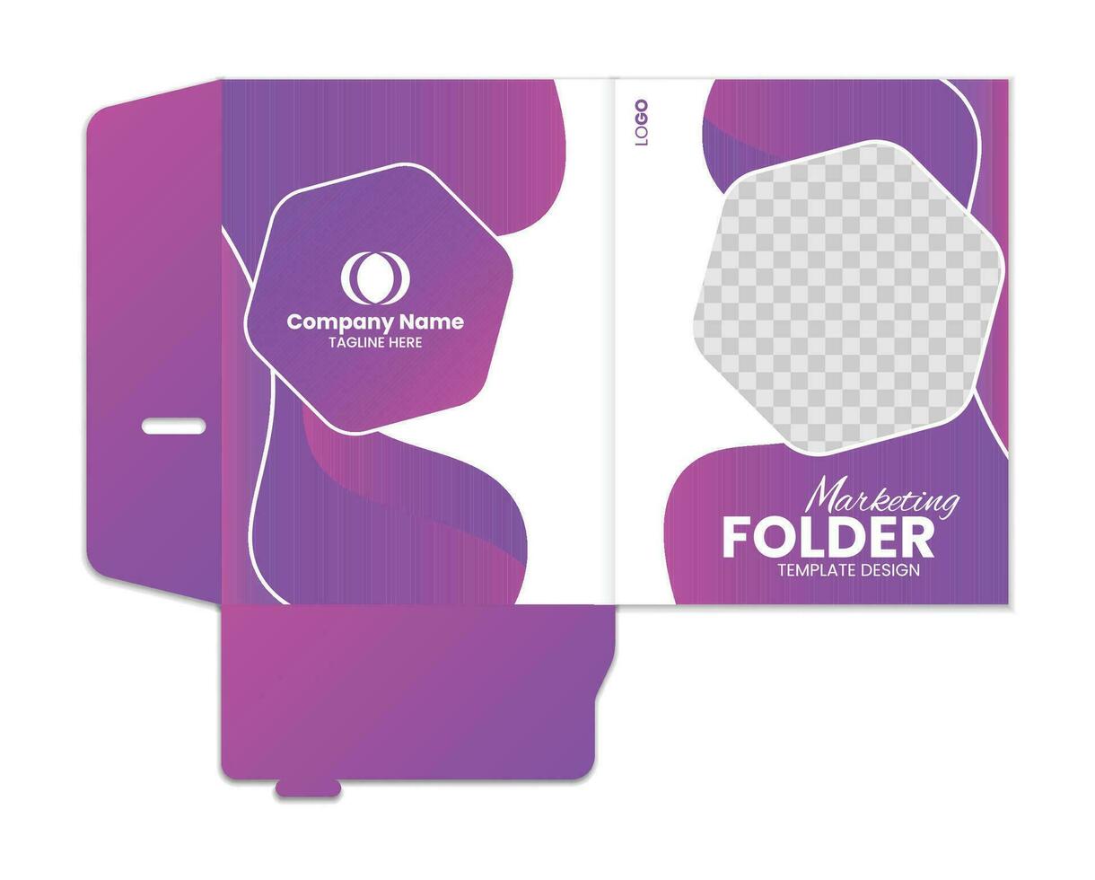 Presentation folder template design, Folder design vector