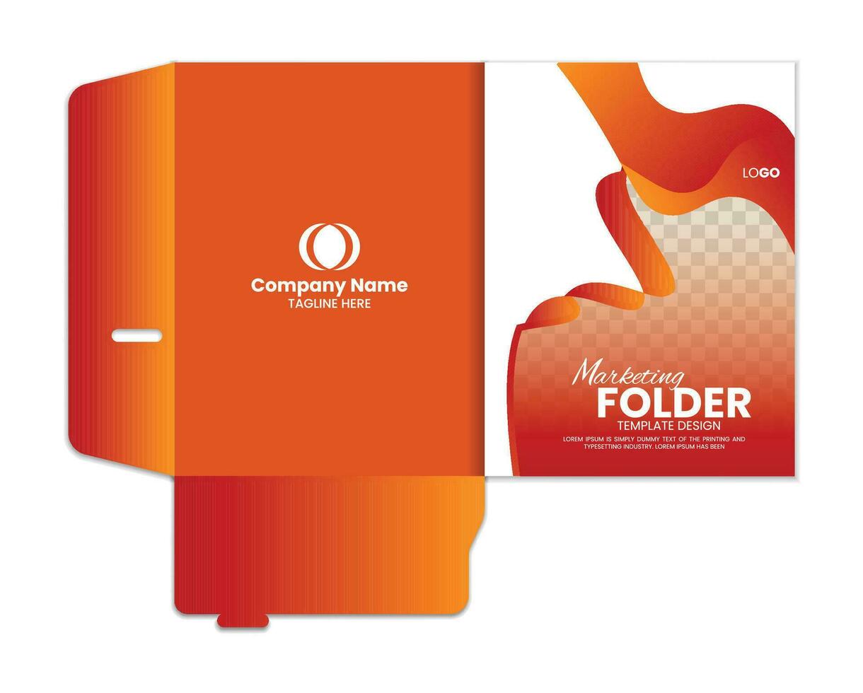 Presentation folder template design, Folder design vector