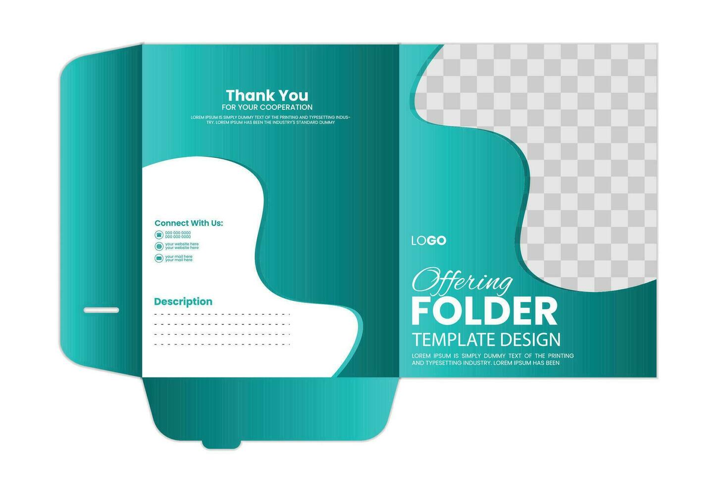Presentation folder template design, Folder design vector
