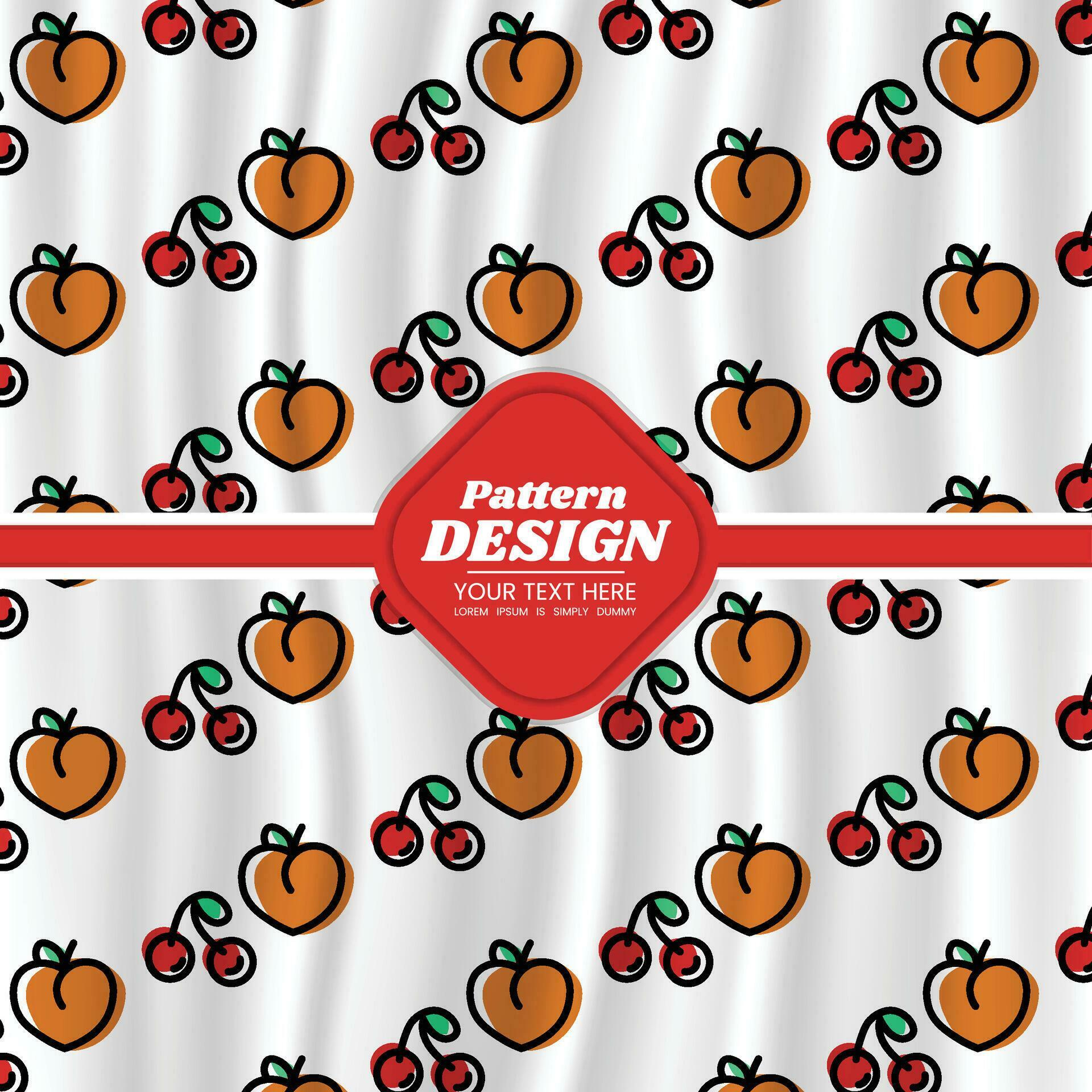 fruit pattern background design 25409908 Vector Art at Vecteezy