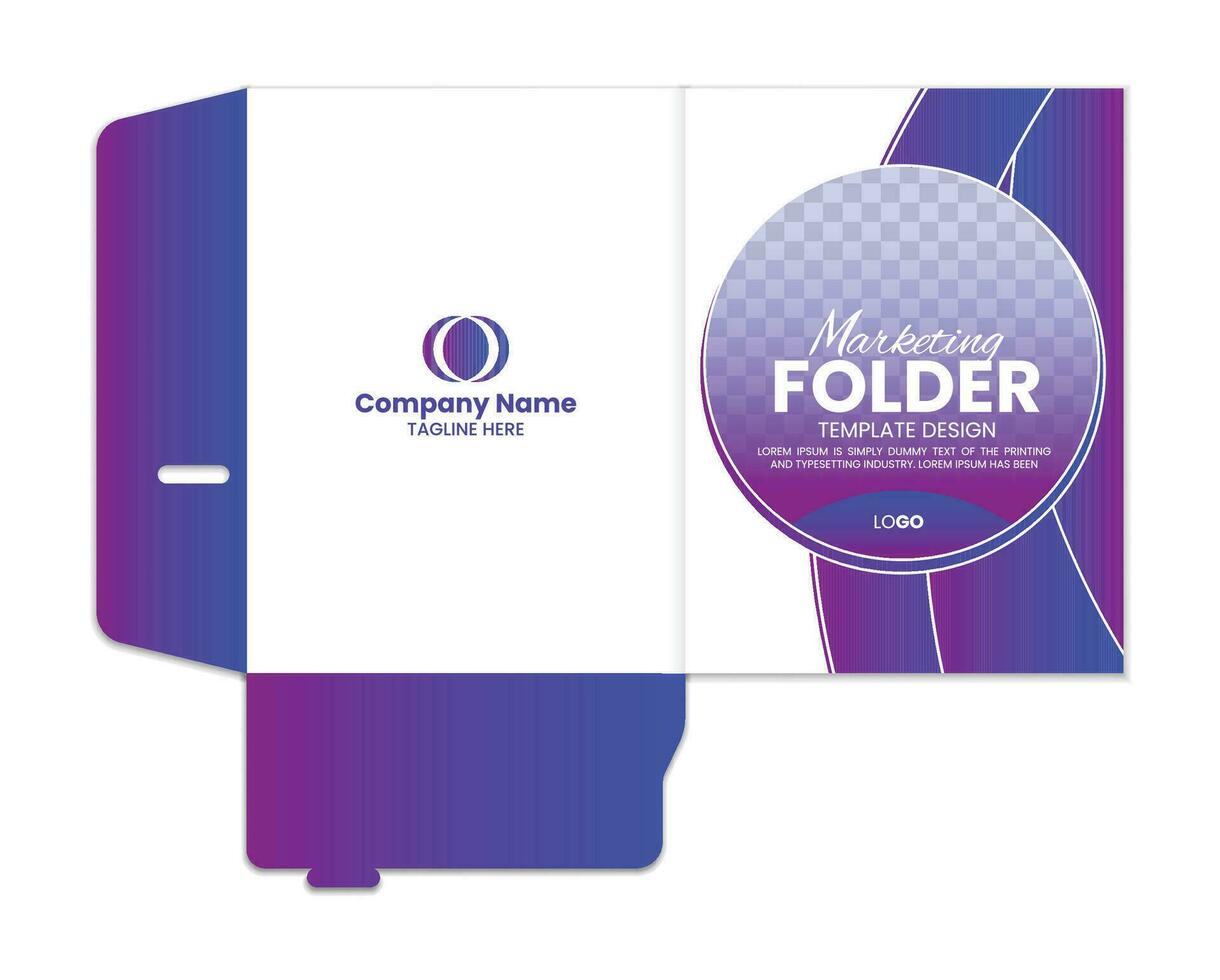 Presentation folder template design, Folder design vector