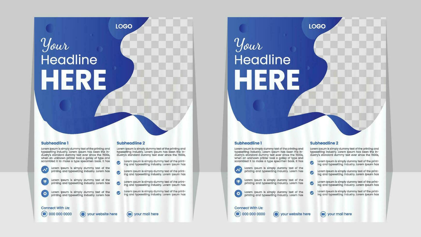 Flyer Design Templates for Professional Creative Business Pro Vector