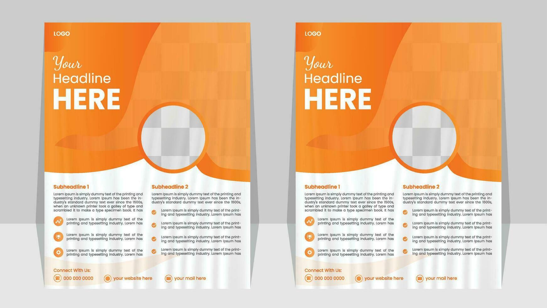 Flyer Design Templates for Professional Creative Business Pro Vector