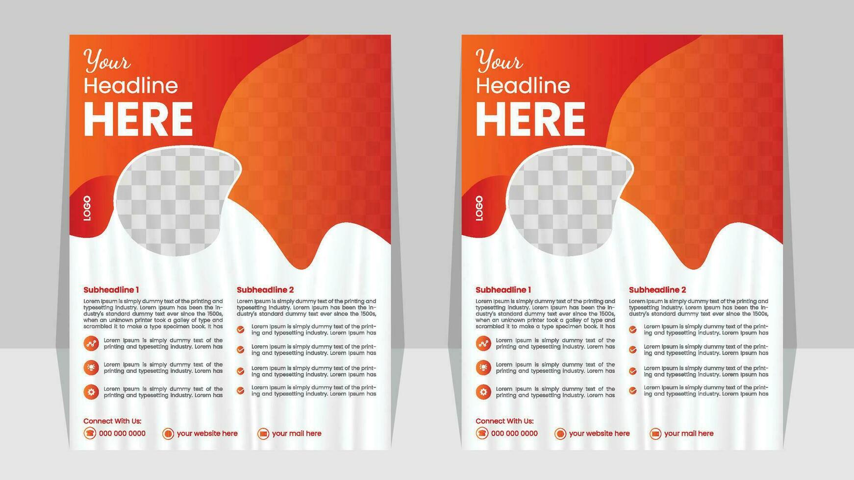 Flyer Design Templates for Professional Creative Business Pro Vector